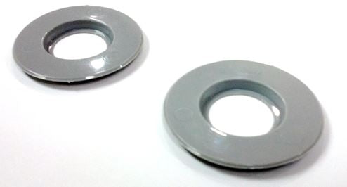 1964 - 1972 Chevelle and Nova Window Crank Handle Washer / Escutcheons, Door Panel Protection, Correct Gray, Angle 2