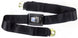 1968 - 1972 Rear Standard Seat Belt with Blue and Silver Starburst Push Button, Each, Angle 3