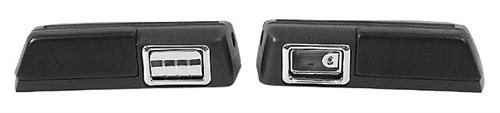 Rear Arm Rest Assemblies, With Ash Trays and Pads, Pair, Angle 2