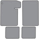 a 1964 - 1967 Chevelle Custom Embroidered Carpeted Floor Mats Set with Choice of Logos and Colors, 4 Piece, Angle 2
