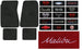 a 1968 - 1972 Chevelle Custom Embroidered Carpeted Floor Mats Set with Choice of Logos and Colors, 4 Piece