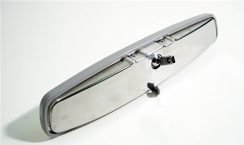 1969 - 1972 Chevelle Interior Rear View Mirror, Stainless Steel, Day Night Flipper 12 Inch, Angle 2