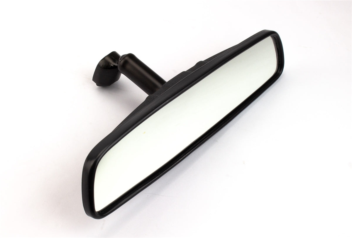 Interior Rear View Mirror Assembly, Black with Mounting Arm, Angle 2