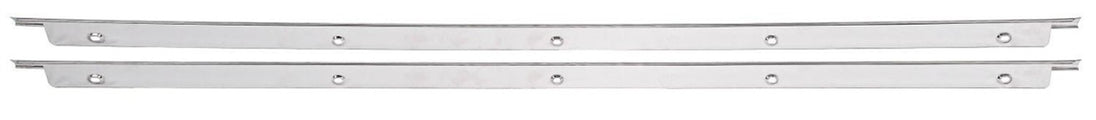 1964 - 1967 Chevelle Upper Top Door Panel Chrome Trim Retainer Moldings, Pair, Angle 2