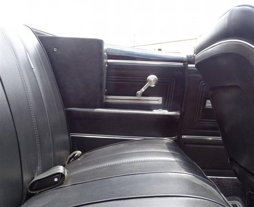 1965 - 1967 Chevelle Convertible Rear Arm Rest Cover Material, 4 Piece Set, Angle 2