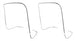 1968 - 1972 Molded Chevelle Bucket Seat Chrome Piping Trim Molding, Original Factory Style