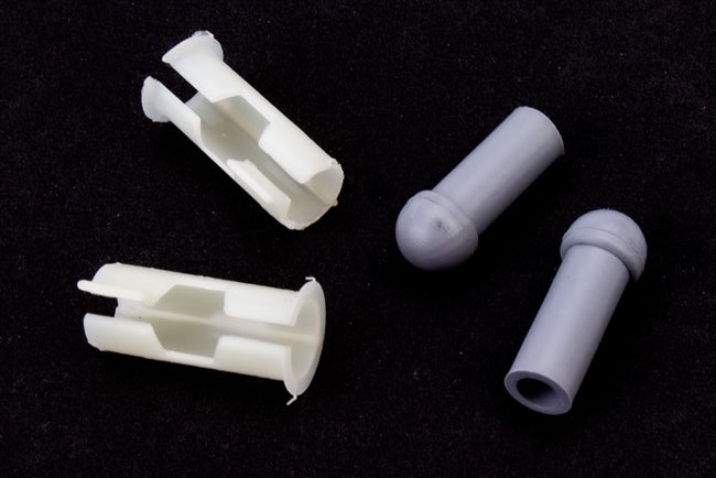 1964 - 1972 Chevelle Sunvisor Tips and Bushings Set, 4 Pieces, Angle 2
