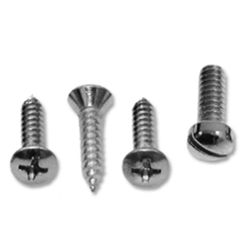 1964 - 1972 Roof Sunvisor Chrome Support Screws, Coupe Set