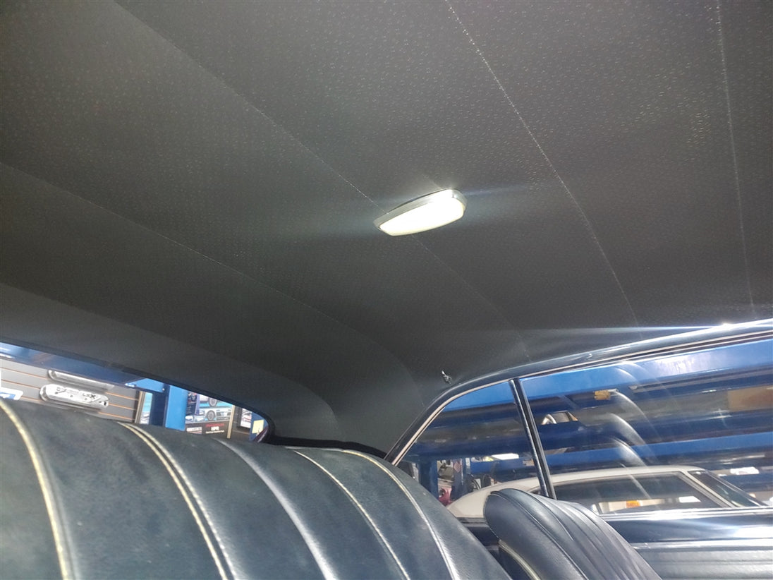 Center Roof Dome Light Base Chrome Bezel, Angle 2