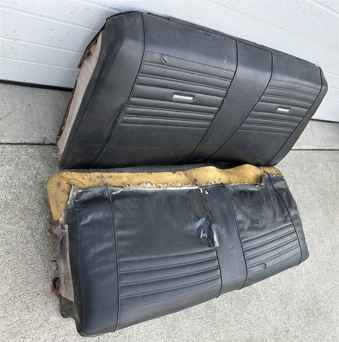 1965 - 1967 Chevelle Convertible Rear Back Seat, Original GM Used, Angle 3