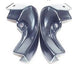 1966 - 1967 Chevelle Door Jamb Upper Windlace Trim End Caps, Black, Pair