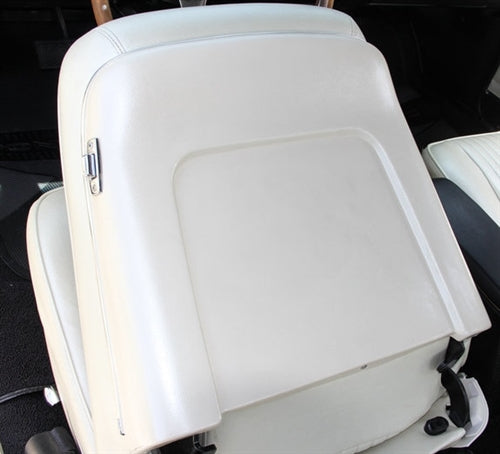 1968 Chevelle Bucket Seat Back Trim Panels, Pair Pearl White
