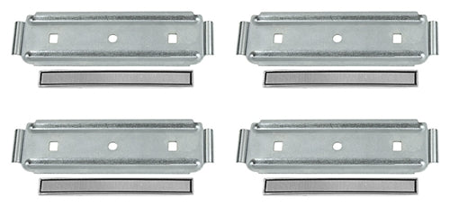 1967 Chevelle Seat Cover Rectangular Emblems with Backers, 4 Piece Set