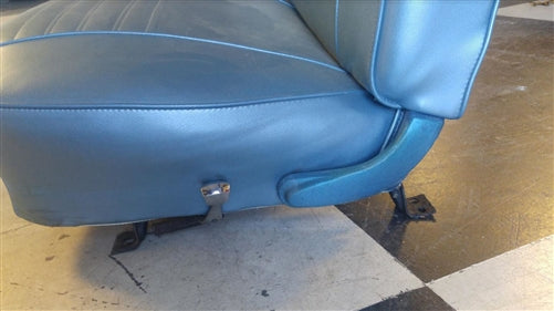 1966 - 1972 Chevelle Bench Seat Hinge Plastic Covers with Special Mounting Button Clips, Pair, Angle 2
