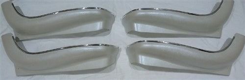 1969 - 1972 Chevelle Bucket Seat Lower Trim Panels, 4 Pieces Bright White