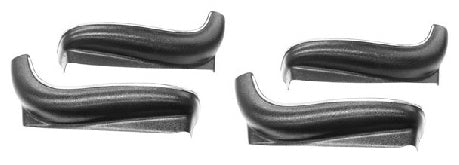 1969 - 1972 Chevelle Bucket Seat Trim Panels (Black with Chrome Trim) (Lower 4 Pieces), Set