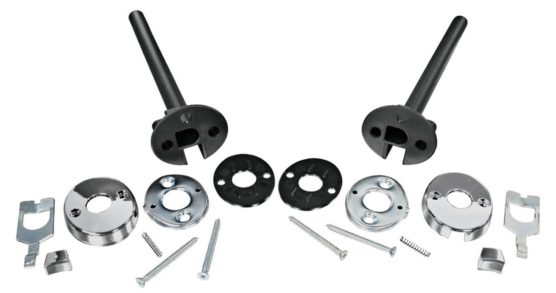 1969 - 1972 Bucket Seat Headrest Plastic Track Guides, Locks, and Hardware Kit, (Does 1 Seat)