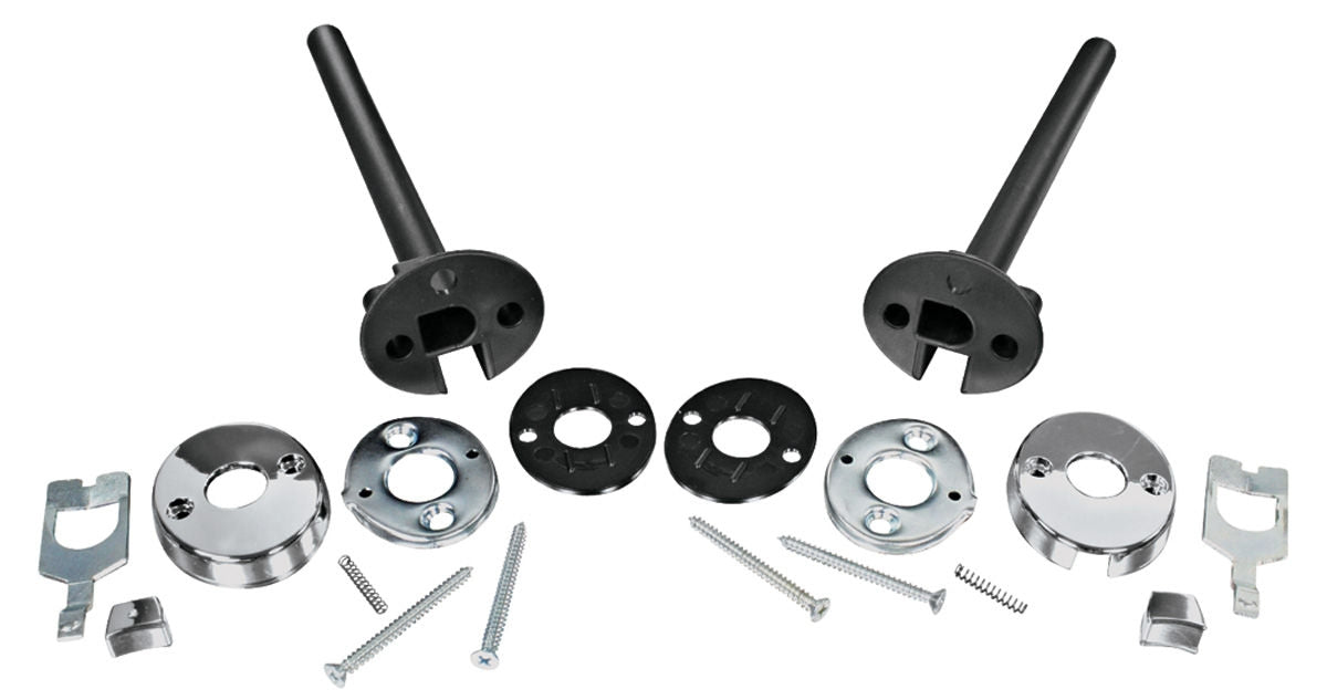 1969 - 1972 Bucket Seat Headrest Plastic Track Guides, Locks, and Hardware Kit, (Does 1 Seat)