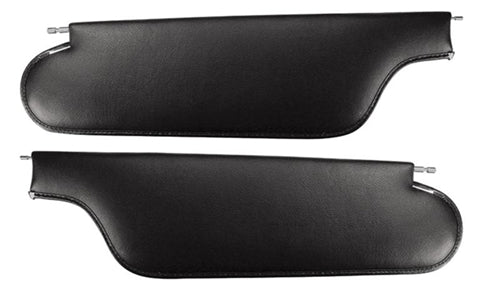 1965 - 1967 Chevelle CONVERTIBLE Sunvisors, Madrid Grain Black Vinyl, Pair