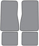 the 1968 - 1974 Chevy Nova Front and Rear 80/20 Loop Carpeted with Grippers Floor Mats Set, Angle 3