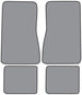 a 1968 - 1972 Chevy Nova Custom Embroidered Carpeted Floor Mats Set with Choice of Logos and Colors, 4 Piece, Angle 3
