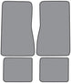 a 1968 - 1972 Chevy Nova Custom Embroidered Carpeted Floor Mats Set with Choice of Logos and Colors, 4 Piece, Angle 3