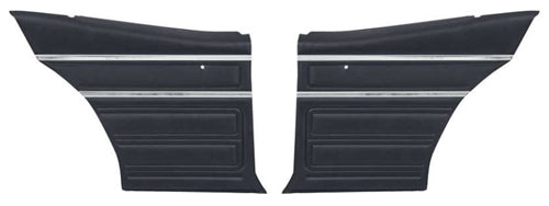 1968 Nova Rear Side Panels Set with the Deluxe or Factory Custom Interior, Pre-Assembled Pair