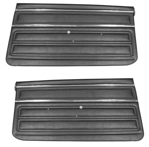 1968 Nova Front Door Panels Set with the Deluxe or Factory Custom Interior, Pre-Assembled Pair