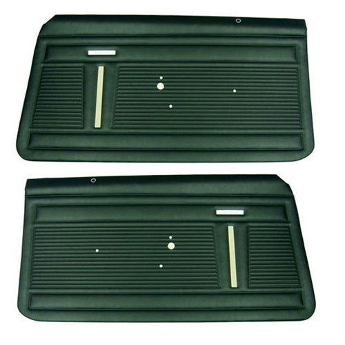 1969 - 1970 Nova Door Panels Set, Standard Interior, Front, Pre-Assembled, Pair