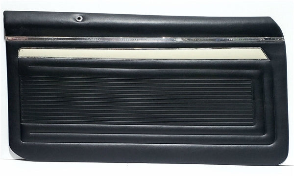 1969 Nova Front Door Panels Set with the Deluxe or Factory Custom Interior Option, Pre-Assembled Pair, Angle 2