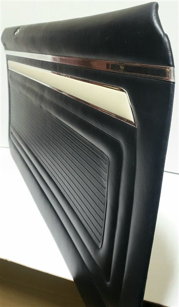 1969 Nova Front Door Panels Set with the Deluxe or Factory Custom Interior Option, Pre-Assembled Pair, Angle 3