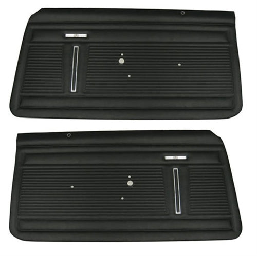 1971 - 1972 Nova Door Panels Set, Standard Interior, Front, Pre-Assembled, Pair