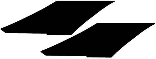 1968 - 1972 Nova Headliner Sail Panel Boards, Black, Perforated, Pair