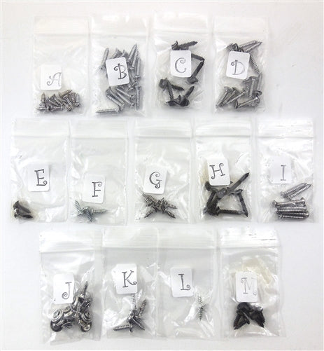 1968 - 1972 Nova Interior Trim Screw Kit, 86Pieces