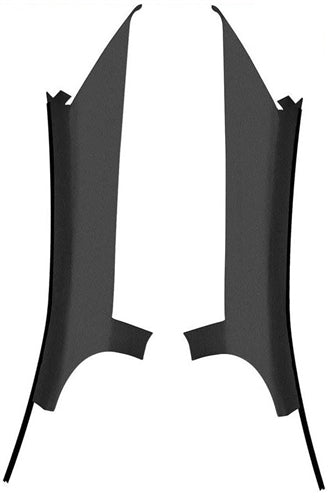 1975 - 1979 Nova Quarter Window Rear Pillar Moldings, Black Plastic Pair