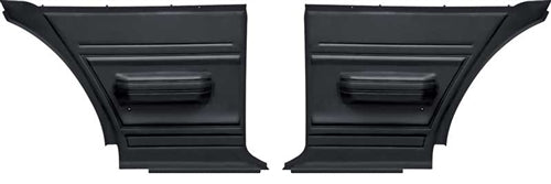1975 - 1979 Nova Rear Side Panels with Arm Rest, Black Plastic, Pair
