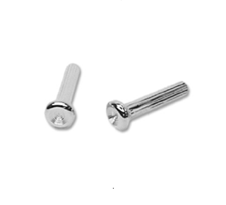 1968 - 1969 Chevelle and Nova Door Lock Knobs, Ribbed Chrome OE Style, Pair
