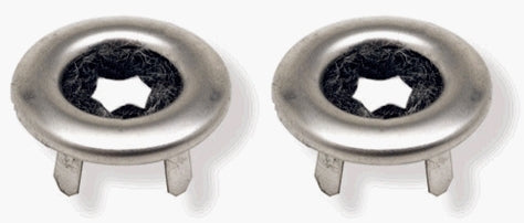 1968 - 1972 Chevelle and Nova Door Lock Knob Chrome Ferrules, Pair