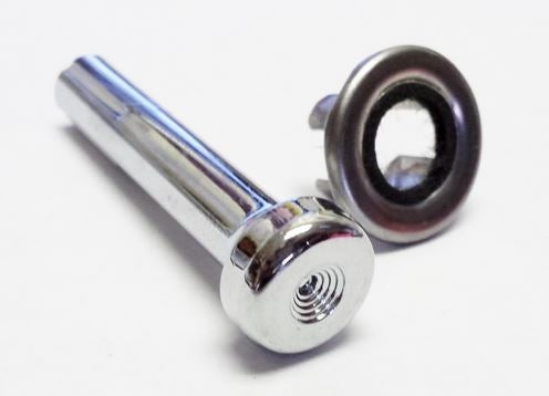 1968 - 1972 Chevelle and Nova Chrome Door Lock Knob and Ferrule Set, Each