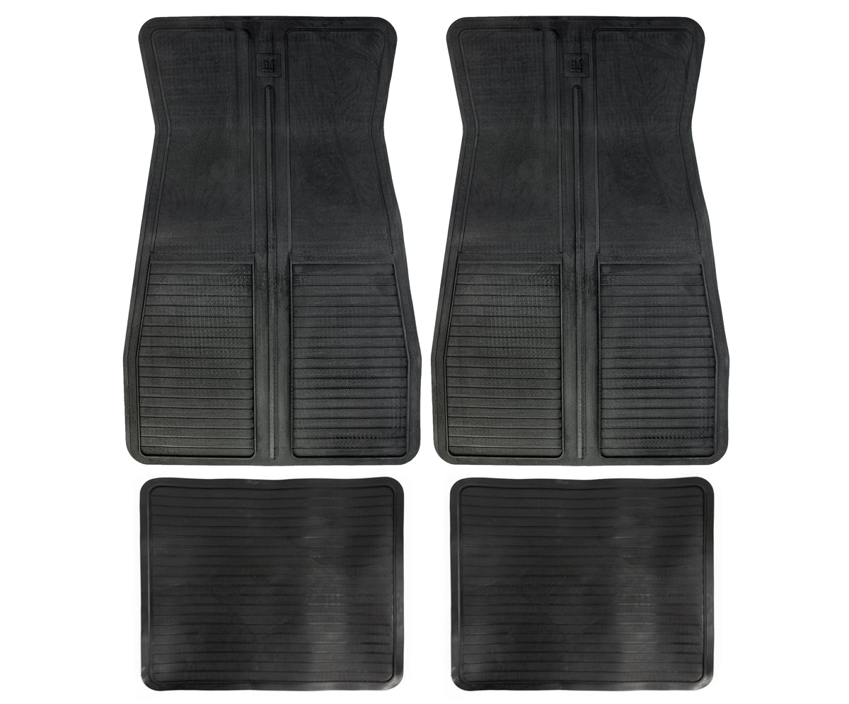 1973 - 1981 Chevelle, Malibu, or Nova Floor Mats Set, Original GM Style, Black