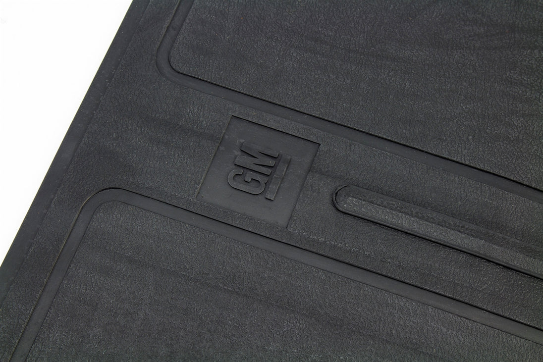 1973 - 1981 Chevelle, Malibu, or Nova Floor Mats Set, Original GM Style, Black, Angle 2