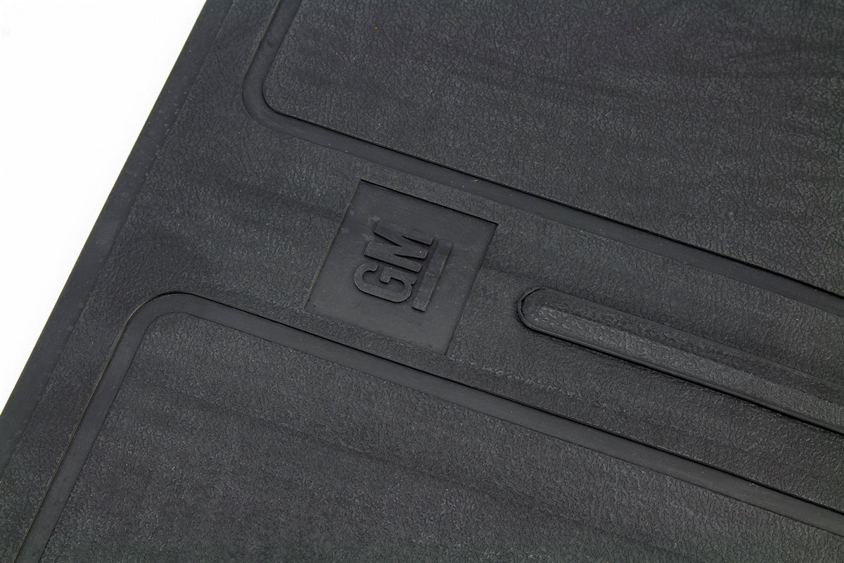 1973 - 1981 Chevelle, Malibu, or Nova Floor Mats Set, Original GM Style, Black, Angle 2