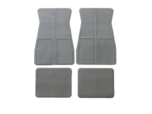 1973 - 1981 Chevelle, Malibu, or Nova Floor Mats Set, Original GM Style, Silver Grey