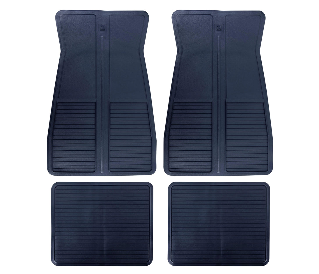 1973 - 1981 Chevelle, Malibu, or Nova Floor Mats Set, Original GM Style, Dark Blue