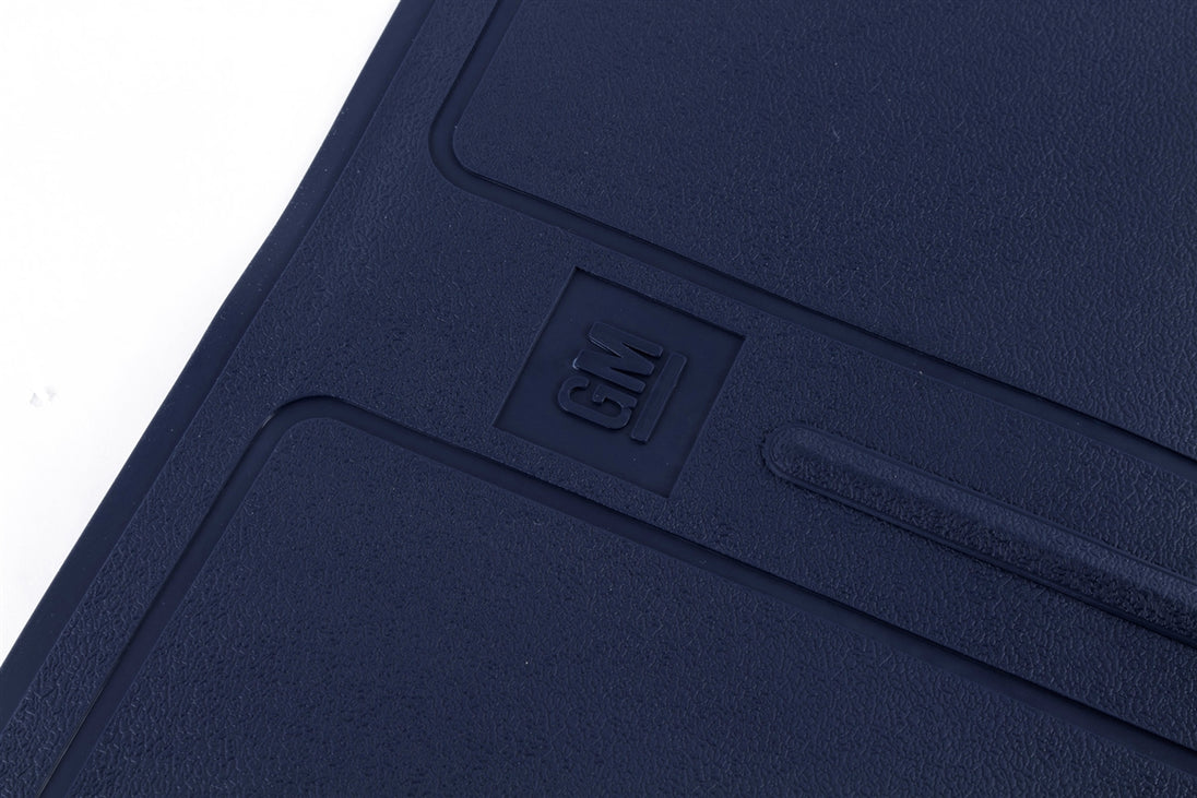 1973 - 1981 Chevelle, Malibu, or Nova Floor Mats Set, Original GM Style, Dark Blue, Angle 2