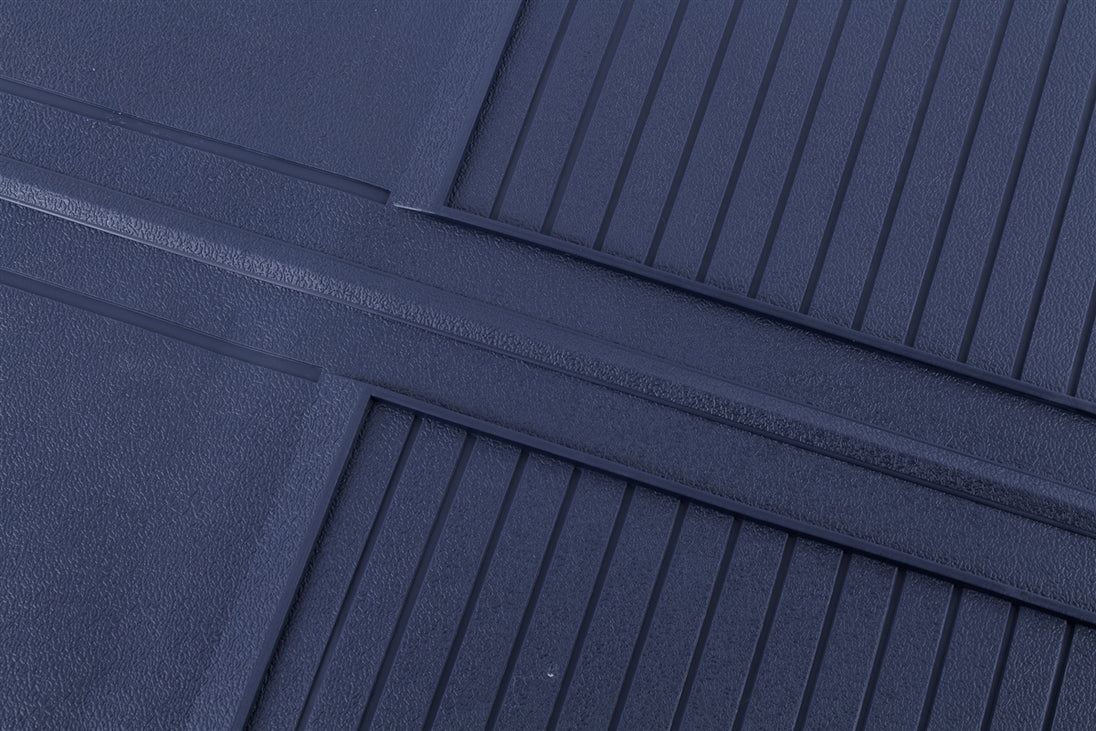 1973 - 1981 Chevelle, Malibu, or Nova Floor Mats Set, Original GM Style, Dark Blue, Angle 3