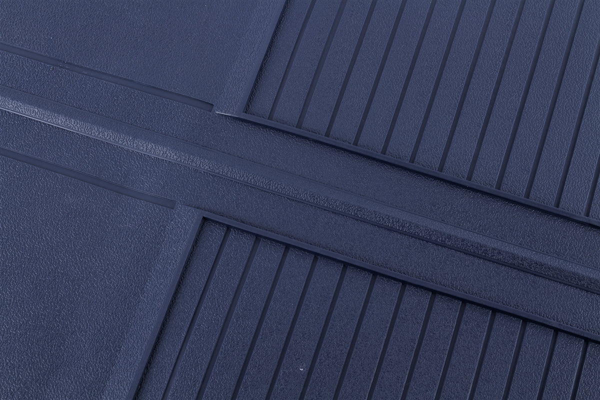 1973 - 1981 Chevelle, Malibu, or Nova Floor Mats Set, Original GM Style, Dark Blue, Angle 3
