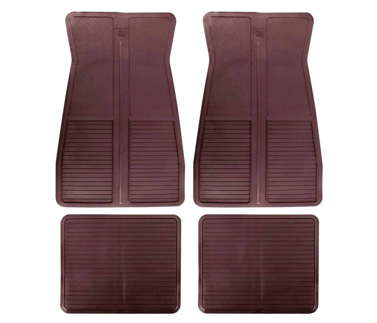 1973 - 1981 Chevelle, Malibu, or Nova Floor Mats Set, Original GM Style, Dark Red