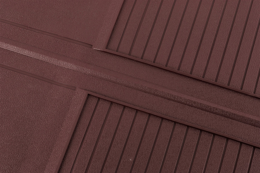 1973 - 1981 Chevelle, Malibu, or Nova Floor Mats Set, Original GM Style, Dark Red, Angle 3