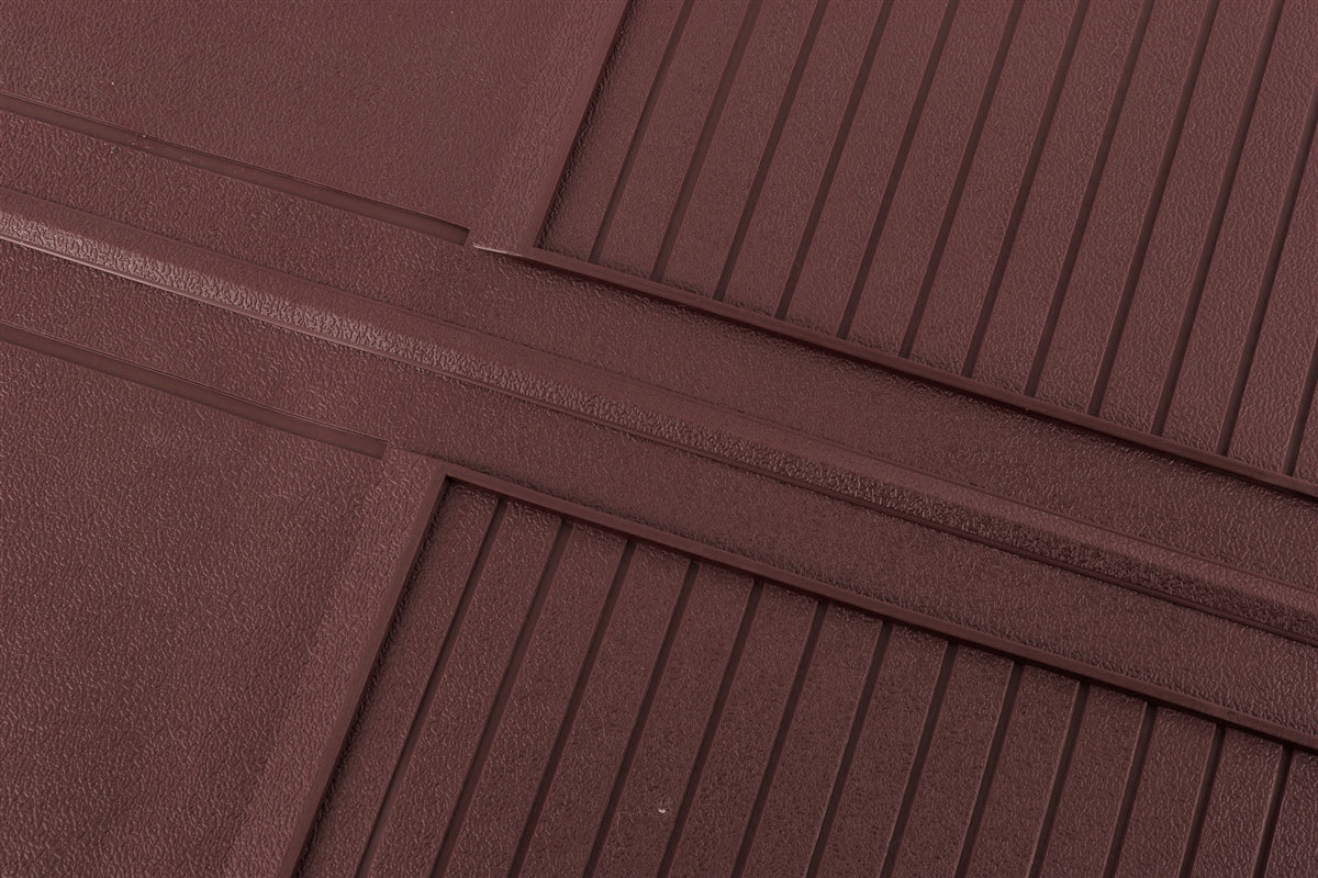 1973 - 1981 Chevelle, Malibu, or Nova Floor Mats Set, Original GM Style, Dark Red, Angle 3